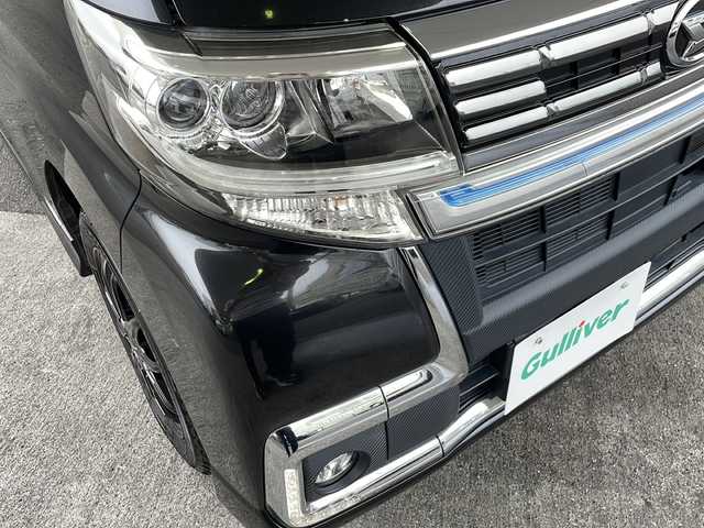 ダイハツ タント カスタム RS トップED SA Ⅲ 京都府 2017(平29)年 9.5万km ブラックマイカメタリック 純正ＳＤナビ　/(NSZP-X67D）/ダイハツ純正後席モニター　/フルセグテレビ　/禁煙車/両側パワースライドドア　/バックカメラ　/コーナーセンサー　/ＬＥＤヘッドライト　/スマートキー　/シートヒーター　/ウィンカーミラー/電格ミラー　/アイドリングストップ/ＥＴＣ/HDMI/フォグライト/ダイアンストンサウンド/衝突軽減システム/スマートアシスト3/横滑り防止装置/盗難防止装置/オートライト/オートマチックハイビーム/Wエアバック