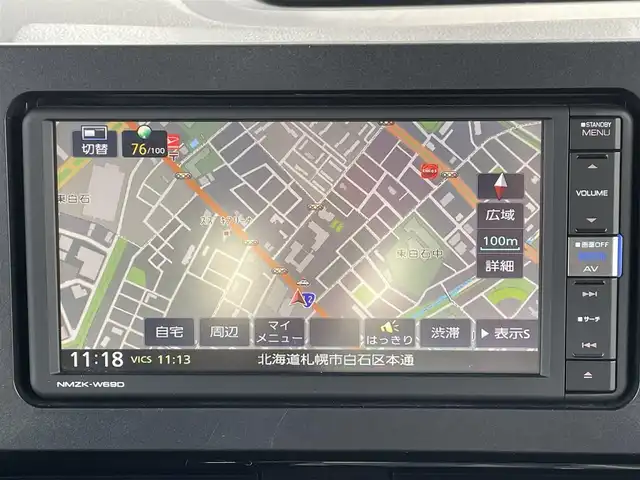 ダイハツ タント カスタム RS 道央・札幌 2019(令1)年 3.8万km ブラックマイカメタリック ・４WD/・衝突軽減ブレーキ/・純正ナビ/　CD＆DVD＆BT＆TV/・全方位カメラ/・バックカメラ/・ハーフレザーシート/・コーナーセンサー/・レーンキープアシスト/・レーダークルーズコントロール/・シートヒーター/・両側パワースライドドア/・アイドリングストップ/・オートエアコン/・オートライト/・プッシュスタート/・スマートキー/・ビルトインETC/・ドライブレコーダー/・純正エンジンスターター/・オートリトラミラー/・純正フロアマット/・ウィンカーミラー/・ドアバイザー/・LEDヘッドライト/・スペアキー