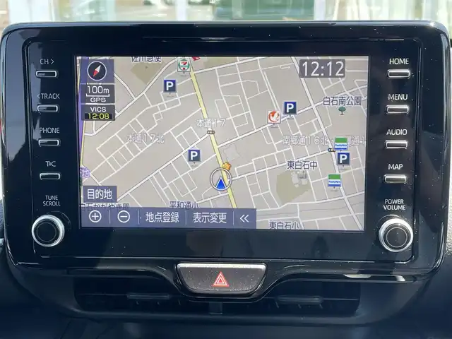 トヨタ ヤリスクロス ハイブリッド Z 道央・札幌 2023(令5)年 5.9万km ブラックマイカ ・４WD/・ワンオーナー/・ナビ機能付き純正８型ディスプレイオーディオ/・パノラミックビューモニター/・ドライブレコーダー付きインナーミラー/・トヨタセーフティセンス/・レーダークルーズ/・ブラインドスポットモニター/・ビルトインETC/・LEDヘッドライト/・アイドリングストップ/・ウィンカーミラー/・ドアバイザー/・プッシュスタート/・ハーフレザーシート/・シートヒーター/・ステアリングヒーター/・純正１８インチアルミホイール/・取扱説明書/・保証書/・スマートキー/・スペアキー