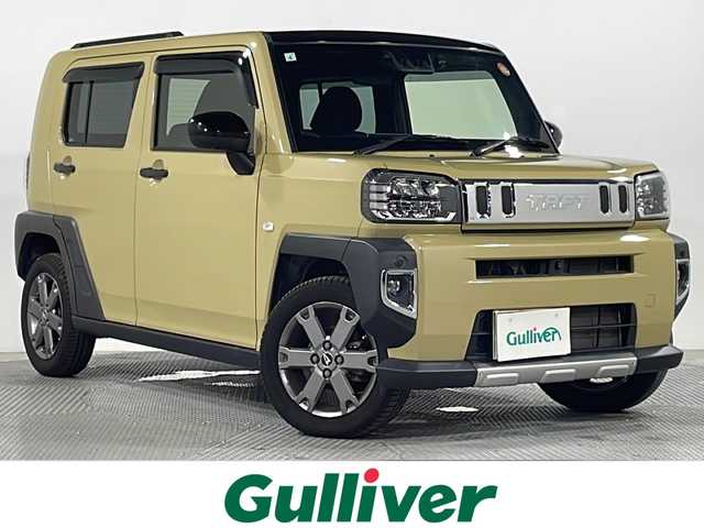 ダイハツ タフト G ターボ 広島県 2021(令3)年 2.6万km サンドベージュメタリック 純正９型ナビ　/パノラマモニター　/シートヒーター　/ガラスルーフ　/コーナーセンサー　/衝突軽減　/レーンキープ　/オートハイビーム　/レーダークルーズ　/前後ドライブレコーダー　/ＥＴＣ　/踏み間違い防止　/フォグランプ/純正15インチアルミホイール(165/65/R15)/エアバッグ(運転席/助手席/サイド/カーテン)