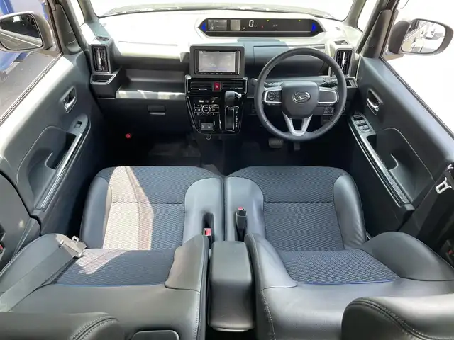 ダイハツ タント カスタム RS 滋賀県 2023(令5)年 1.2万km クロムグレーメタリック 社外7インチナビ/・Bluetooth/・フルセグTV/・CD/・DVD/バックカメラ/前後ソナー/電動パーキングブレーキ/オートブレーキホールド/ハーフレザー/前席シートヒーター/スマートキー/ステアリングリモコン