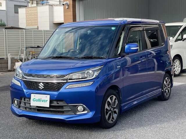 スズキ ソリオ バンディット HV MV 埼玉県 2016(平28)年 5.6万km ブーストブルーパールメタリック ワンオーナー/メモリナビ/フルセグテレビ/バックカメラ/アイドリングストップ/ウィンカーミラー/プッシュスタート/両側パワースライドドア/ETC/純正ドアバイザー/スペアキー/取扱説明書/ナビ取扱説明書/保証書/純正フロアマット/前ドラレコ/フォグランプ/運転席シートヒーター