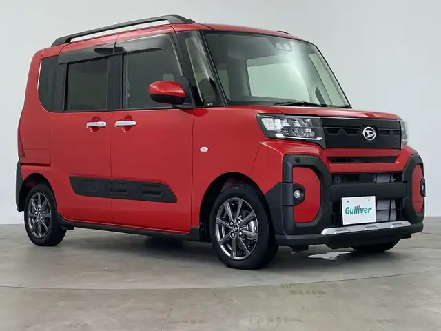 ダイハツ タント ファンクロス 鹿児島県 2022(令4)年 0.4万km コンパーノレッド 純正ディスプレイオーディオ/(BT/AM/FM/Applecarplay/Androidauto/フルセグTV)/スマートアシストIII/・衝突軽減ブレーキ/・先行車発進お知らせ機能/・誤発進抑制機能/・レーンキープアシスト/・オートマチックハイビーム/両側パワースライドドア/バックカメラ/電動パーキングブレーキ/オートホールド/ルーフレール/リアサンシェード/前後コーナーセンサー/純正LEDヘッドライト/純正フロアマット/シートバックテーブル/純正15アルミホイール/アイドリングストップ/パーキングアシスト