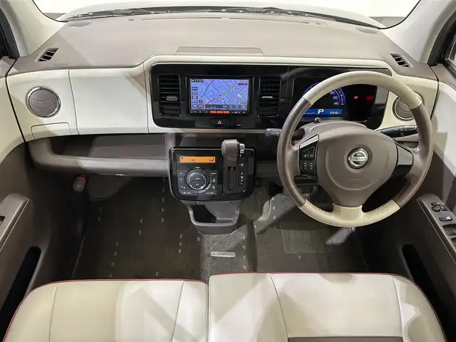 日産 モコ ドルチェX 愛媛県 2015(平27)年 3.6万km ブルーイッシュブラック ・純正ナビ(MC315D-A)/(フルセグ/CD/DVD/BT)/・アイドリングストップ/・純正14インチアルミホイール/・純正フロアマット/・フォグランプ/・ステアリングリモコン/・ドアバイザー/・スペアキー/・プッシュスタート/・取扱説明書/・保証書