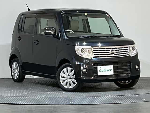 日産 モコ ドルチェX 愛媛県 2015(平27)年 3.6万km ブルーイッシュブラック ・純正ナビ(MC315D-A)/(フルセグ/CD/DVD/BT)/・アイドリングストップ/・純正14インチアルミホイール/・純正フロアマット/・フォグランプ/・ステアリングリモコン/・ドアバイザー/・スペアキー/・プッシュスタート/・取扱説明書/・保証書