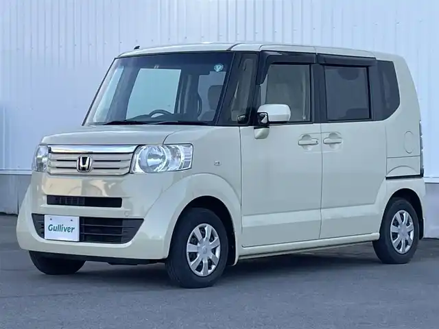 ホンダ Ｎ ＢＯＸ G Lパッケージ 愛媛県 2012(平24)年 4.1万km ヒダマリアイボリーパール 左側パワースライドドア　/電格ミラー　/横滑り防止装置　/ヘッドライトレベライザー　/ステアリングリモコン　/ドアバイザー　/ECON　/ベンチシート　/純正ホイールキャップ　/シガーソケット　/サイドアンダーミラー/現状サマー(鉄)(145/80/R13)/YOKOHAMA BluEarth