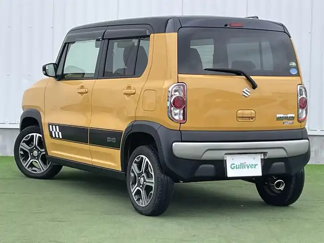 スズキ ハスラー X ターボ 香川県 2018(平30)年 5.1万km アクティブイエロー/ブラック2トーンルーフ 登録時走行距離：50154km/パナソニックSDナビ/　CD DVD BT/デュアルカメラブレーキサポート/レーンキープアシスト/シートヒーター/ETC/前後ドライブレコーダー/アイドリングストップ/横滑り防止装置/HIDヘッドライト/オートライト/フォグランプ/電動格納ウィンカーミラー/ドアバイザー/純正15インチアルミホイール/革巻きステアリング/ステアリングスイッチ/純正フロアマット/プッシュスタート/スマートキー