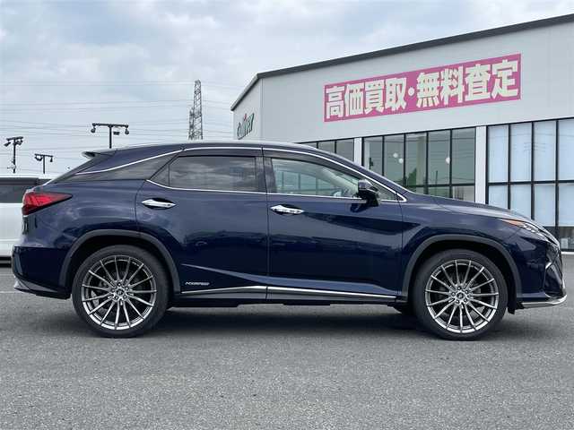 レクサス ＲＸ 450h 道央・札幌 2016(平28)年 2.7万km ディープブルーマイカ ４WD/サンルーフ/純正メーカーナビ/CD/DVD/BD/BT/フルセグ/プリクラッシュセーフティ/横滑り防止装置/レーダークルーズコントロール/レーンキープアシスト/バック/サイドカメラ/ビルトインETC2.0/ドライブレコーダー/EVMODE/DRIVEMODE/HUD/パワーバックドア/前席パワーシート/ハーフレザーシート/革巻きステアリング/ステアリングリモコン/AC100V/電動パーキング/ブレーキホールド/MTモード付AT/レーダー探知機/プッシュスタート/スマートキー/カードキー/３眼LEDヘッドライト/オートライト/オートハイビーム/フォグランプ/電動格納ミラー/ヒーテッドドアミラー/ウィンカーミラー/社外フロアマット/ドアバイザー/スペアキー/純正AW付冬タイヤ積込/235/55/R20/2024年/山8mm