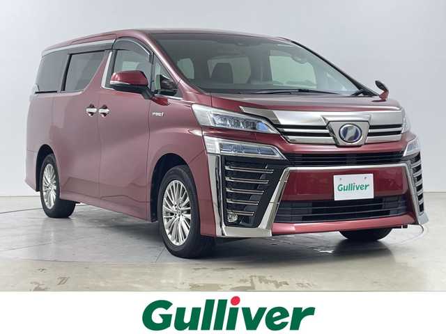 トヨタ ヴェルファイア ハイブリット ZR 道央・札幌 2018(平30)年 4.4万km ダークレッドマイカメタリック ・４WD/ハイブリッド/・トヨタセーフティセンス/・レーダークルーズコントロール/・プリクラッシュセーフティ/・純正10インチSDナビ/・DVD.CD.SD.フルセグ/・Bluetooth/バックカメラ /・フリップダウン モニター/・両側パワースライドドア /・パワーバックドア /オットマンシート/・黒レザーシート/シートヒーター/・パワーシート/ベンチレーション/・LEDライト/オートハイビーム/・３眼ヘッドライト/・ビルトインETC