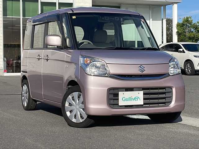 スズキ スペーシア X 香川県 2017(平29)年 4.2万km イノセントピンクパールメタリック 社外ナビ/フルセグテレビ/CD／DVD再生機能/ドライブレコーダー/運転席シートヒーター/両側パワースライドドア/オートライト/アイドリングストップ/ETC