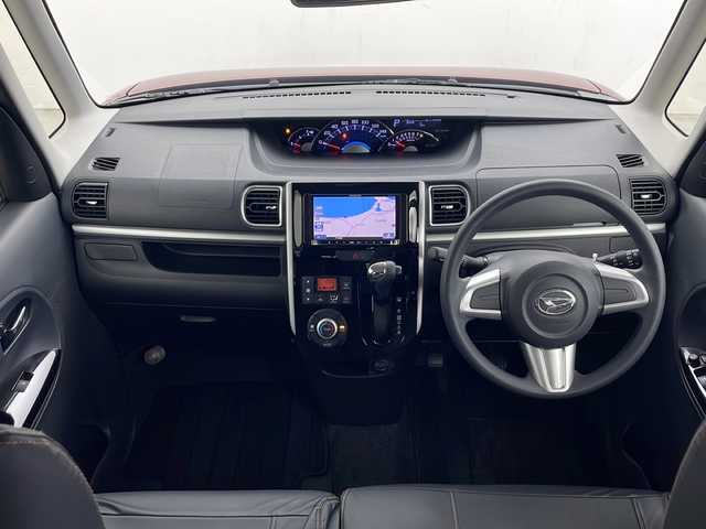 ダイハツ タント カスタム X SA 秋田県 2014(平26)年 6.8万km ファイアークォーツレッドM ４WD/社外ナビ【AM/FM/CD】/両側パワースライドドア　/ＬＥＤヘッドライト /スマートキー/前方ドライブレコーダー /アイドリングストップ /横滑り防止装置 /衝突被害軽減システム /プッシュスタート /オートライト /サイドバイザー/ウィンカーミラー/リアサンシェード/オートエアコン/オートライト/純正フロアマット/リアサンシェード/シートカバー有/フォグライト/純正AW/保証書