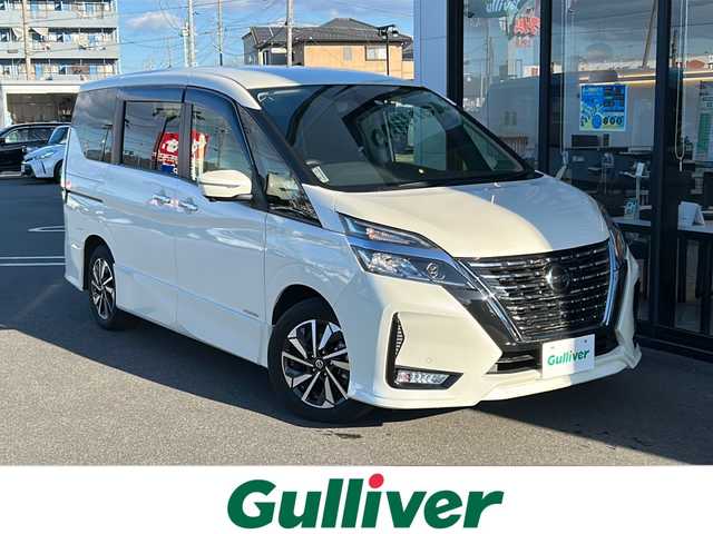 日産 セレナ ハイウェイスター V 岐阜県 2021(令3)年 0.5万km ブリリアントホワイトパール ＳＤナビ　/全方位カメラ　/ドライブレコーダー　/ＥＴＣ　/プロパイロット　/前後コーナーセンサー　/アイドリングストップ　/両側パワースライド　/ＬＥＤヘッドライト　/オートライト　/革巻きステアリング　/スマートキー/プッシュスタート/純正16インチアルミホイール/フロアマット