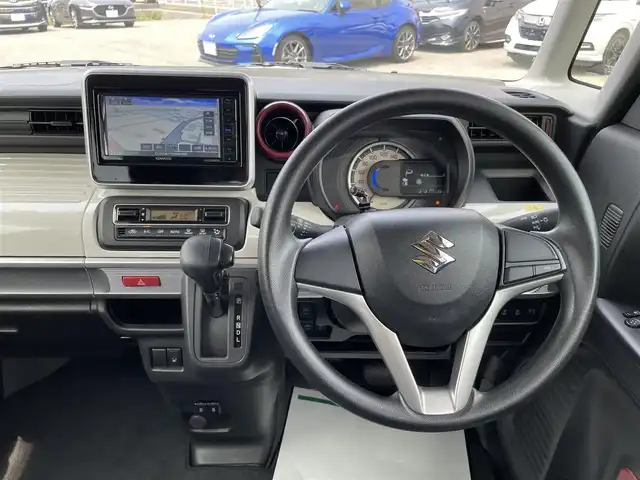 スズキ スペーシア HYBRID X 石川県 2022(令4)年 1.9万km Ｄグリーン 社外メモリーナビ/CD/ワンセグTV/両側パワースライドドア/LEDヘッドライト/レーンキープ/スマートキー/プッシュスタート/電動ミラー/オートライト