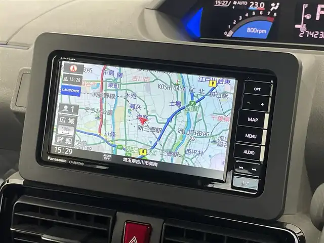 ダイハツ タント カスタム RS セレクション 埼玉県 2020(令2)年 2.8万km ブラックマイカメタリック スマートアシスト　社外ナビ　バックカメラ　ビルトインＥＴＣ　アダプティブクルーズコントロール　シートヒーター　両側パワースライドドア　純正アルミホイール　スマートキー　オートハイビーム　地デジフルセグ