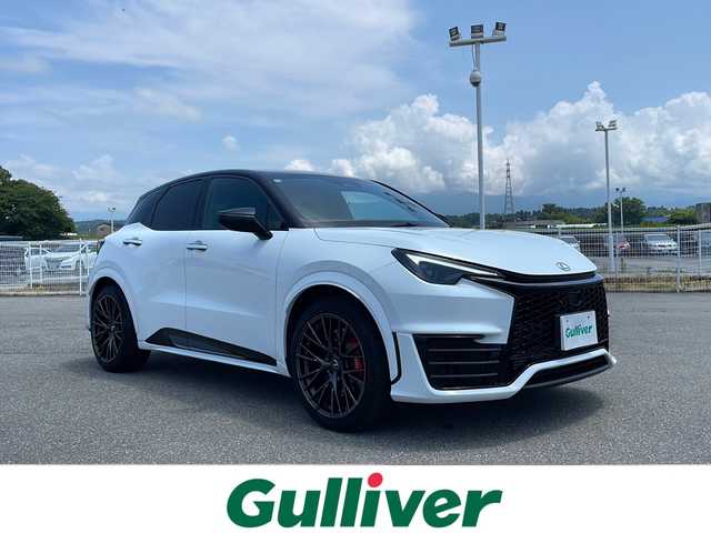 レクサス ＬＢＸ モリゾウ RR 富山県 2024(令6)年 0.3万km パールⅡ 4WD/ワンオーナー/特別仕様車（MorizoRR）/マークレビンソンプレミアムサウンド/LEXUSプロテクションフィルムセット/マルチカラーイルミネーションパッケージ/RR専用鍛造19インチアルミホイール/LEXUS赤キャリパー/ダイナミックターボ/レクサスセーフティシステムプラス/床下透過式パノラミックビューモニター/ブラインドスポットモニター/レーダークルーズコントロール/クリアランスソナー/レーンキープアシスト/パワーバックドア/前後ドライブレコーダー/純正ナビ/フルセグ/ETC2.0/ステアリングヒーター/快適温熱ヒーター