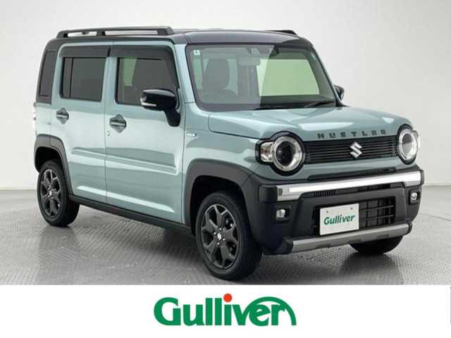 スズキ ハスラー タフワイルド 兵庫県 2024(令6)年 1.4万km オフブルーメタリック/ブラック 2トーン レーダークルーズコントロール/衝突軽減/LDA/コーナーセンサー（後ろのみ）/LEDヘッドライト/LEDフォグ/オートライト/オートマチックハイビーム/ルーフレール/ドアバイザー/シートヒーター（D/N席）/アイドリングストップ/スマートキー/スペアキー