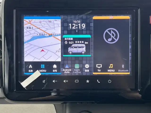 スズキ スペーシア HYBRID X 愛知県 2024(令6)年 0.1千km 茶 禁煙車/純正9インチナビ/（CD/DVD/Bluetooth/フルセグTV/USB)/全方位カメラ/スズキセーフティサポート/・衝突軽減ブレーキ/・レーンキープアシスト/・オートマチックハイビーム/・クリアランスソナー/・標識認識機能/シートヒーター/両側パワースライドドア/アイドリングストップ/スマートキー/プッシュスタート/LEDヘッドライト/ベンチシート