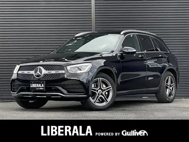メルセデス・ベンツ ＧＬＣ２２０ d 4マチック AMGライン 山梨県 2020(令2)年 6.3万km 黒 後期　/Ｐサンルーフ　/レーダー　/ＡＣＣ　/ＢＳＡ/ＬＫＡ　/パイロットＡ　/ＨＵＤ　/純正メモリナビ　/全周囲Ｃ　/フルセグ　/黒半革　/シートＨ　Ｐシート　/マルチＢＬＥＤ　/Ａライト　/カープレイ　/保証書　/スペアＫ