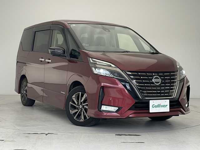 日産 セレナ ハイウェイS V アーバンクロム 沖縄県 2021(令3)年 5.9万km マルーンレッド 純正10インチナビ/(フルセグＴＶ/ＤＶＤ再生/BD再生/Bluetooth接続）/ＵＳＢ入力端子/全方位カメラ　/ビルトインＥＴＣ　/ドライブレコーダー　/３列シート　/デジタルインナーミラー　/プロパイロット　/両側パワースライドドア/レーンアシスト/純正LEDヘッドライト/純正１６インチアルミホイール/アイドリングストップ/オートライト/取扱説明書/保証書