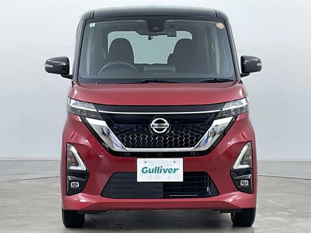 日産 ルークス ハイウェイスター X 道央・札幌 2021(令3)年 2.8万km スパークリングレッド/ブラック ・4WD/・純正SDナビ&フルセグ&CD&DVD&BT&SD&ipod&USB/・エマージェンシーブレーキ/・車線逸脱警報/・速度標識表示機能/・先行車発進お知らせ/・道路標識表示機能/・クリアランスソナー/・ふらつき警報/・レーンキープアシスト/・全方位カメラ/・バックカメラ/・片側パワースライドドア/・ハンズフリースライドドア/・シートヒーター/・社外ドライブレコーダー/・純正AW付サマータイヤ積込/・革巻きステアリング/・ステアリングスイッチ/・オートライト/・ヘッドライトレベライザー/・LEDヘッドライト/・フォグランプ/・スマートキー/・プッシュスタート/・アイドリングストップ