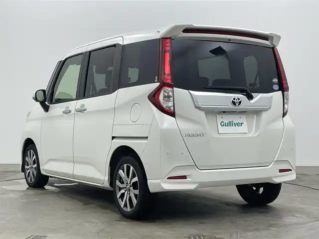 トヨタ ルーミー カスタムG－T 広島県 2020(令2)年 4.5万km パールホワイトⅢ 純正９インチナビ	/【ナビ/フルセグ/Bluetooth/DVD】	/パノラミックビューモニター	/クルーズコントロール	/オートハイビーム	/LEDヘッドライト（AUTO機能付き）	/ビルトインETC2.0	/前席シートヒーター	/衝突軽減ブレーキシステム	/車線逸脱防止システム	/横滑り防止装置	/踏み間違い防止装置/純正ドライブレコーダー（前）	/純正15インチアルミ	/コーナーセンサー（前後）	/社外フロントスポイラー/純正フロアマット	/ステアリングスイッチ	/チルトステアリング/シートリフター/シートバックテーブル/ウィンカーミラー	/プッシュスタート