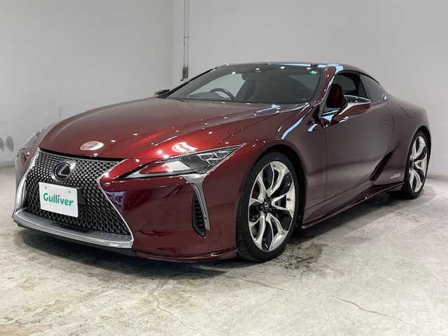レクサス ＬＣ 500h Lパッケージ 宮城県 2017(平29)年 2.8万km ガーネットレッドマイカ ガラスルーフ/純正ナビ/バックカメラ/フルセグＴＶ/Bluetooth、CD、DVD、ブルーレイ/レクサスセーフティーセンス＋/・プリクラッシュセーフティ/・レーダークルーズコントロール/・レーントレーシングアシスト/・オートマチックハイビーム/・ロードサインアシスト/ブラインドスポットモニター/コーナーセンサー/ヘッドアップディスプレイ/パドルシフト/本革レザーシート/シートメモリ/エアシート/シートヒーター/パワーシート/LEDヘッドライト/オートライト/純正アルミホイール/純正ビルトインETC2.0/純正フロアマット