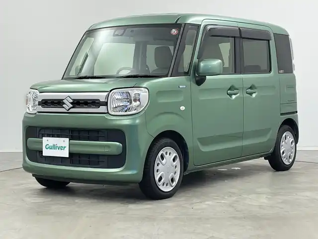 スズキ スペーシア HYBRID X 新潟県 2018(平30)年 6.6万km ツールグリーンパールメタリック ワンオーナー/純正メモリナビ【KXM-E503W】/　フルセグTV/Bluetooth/CD/DVD/USB/衝突被害軽減ブレーキ/レーンキープアシスト/コーナーセンサー/D席シートヒーター/ドライブレコーダー/両側パワースライドドア/アイドリングストップ/横滑り防止装置/オートマチックハイビーム/オートライト/禁煙車