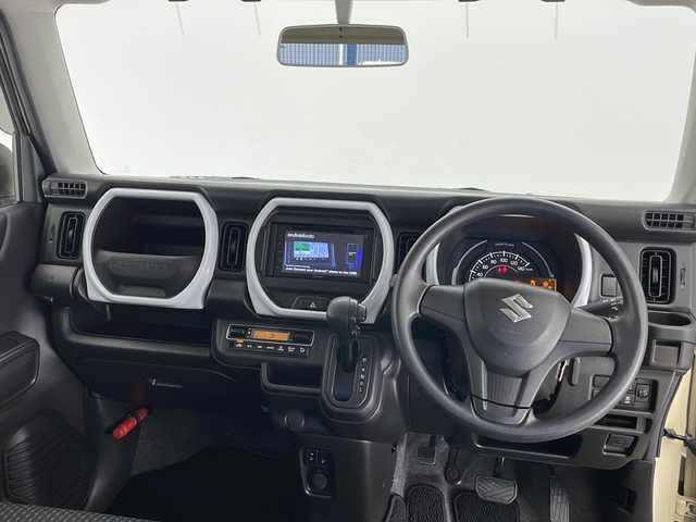 スズキ ハスラー HYBRID G 長野県 2021(令3)年 4.9万km シフォンアイボリーM 社外ディスプレイオーディオ/Bluetooth／AM／FM／CD/横滑り防止装置/盗難防止装置/純正15インチAW装着/純正フロアマット/ドアバイザー/ドアミラーヒーター/前席シートヒーター/フォグランプ/アイドリングストップ/ヘッドライトレベライザー/電格ミラー/オートライト/ハロゲンライト/スマートキー/スペアキー1本