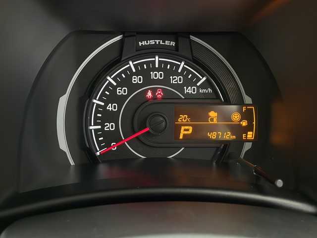 スズキ ハスラー HYBRID G 長野県 2021(令3)年 4.9万km シフォンアイボリーM 社外ディスプレイオーディオ/Bluetooth／AM／FM／CD/横滑り防止装置/盗難防止装置/純正15インチAW装着/純正フロアマット/ドアバイザー/ドアミラーヒーター/前席シートヒーター/フォグランプ/アイドリングストップ/ヘッドライトレベライザー/電格ミラー/オートライト/ハロゲンライト/スマートキー/スペアキー1本