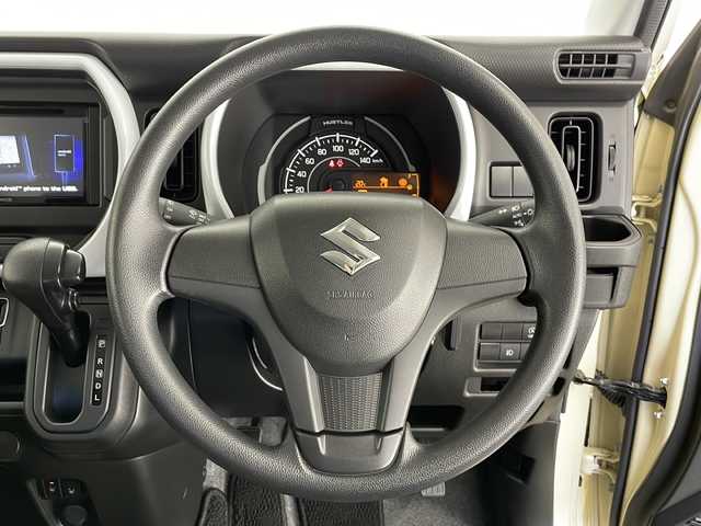 スズキ ハスラー HYBRID G 長野県 2021(令3)年 4.9万km シフォンアイボリーM 社外ディスプレイオーディオ/Bluetooth／AM／FM／CD/横滑り防止装置/盗難防止装置/純正15インチAW装着/純正フロアマット/ドアバイザー/ドアミラーヒーター/前席シートヒーター/フォグランプ/アイドリングストップ/ヘッドライトレベライザー/電格ミラー/オートライト/ハロゲンライト/スマートキー/スペアキー1本