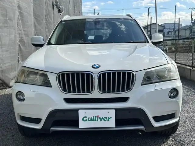 ＢＭＷ Ｘ３ xDrive28i 千葉県 2011(平23)年 7.6万km アルピンホワイトⅢ 取扱説明書、保証書、スペアキー/メーカーHDDナビ/AM/FM/CD/DVD/フルセグ/サンルーフ/クリアランスソナー/レザーシート/D.N席パワーシート/シートヒーター/バックカメラ/サイドカメラ/クルーズコントロール/ルーフレール/オートブレーキホールド/キセノンヘッドライト/フォグランプ/バックフォグ/ETC