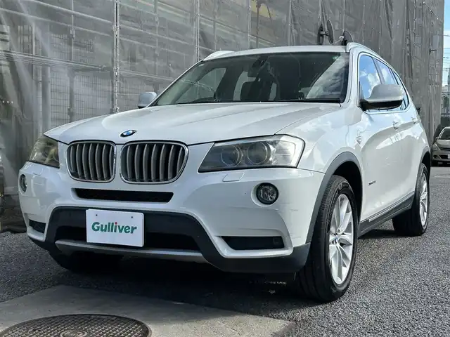 ＢＭＷ Ｘ３ xDrive28i 千葉県 2011(平23)年 7.6万km アルピンホワイトⅢ 取扱説明書、保証書、スペアキー/メーカーHDDナビ/AM/FM/CD/DVD/フルセグ/サンルーフ/クリアランスソナー/レザーシート/D.N席パワーシート/シートヒーター/バックカメラ/サイドカメラ/クルーズコントロール/ルーフレール/オートブレーキホールド/キセノンヘッドライト/フォグランプ/バックフォグ/ETC