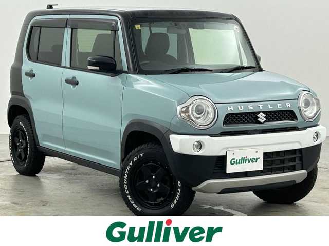 スズキ ハスラー タフワイルド 福岡県 2018(平30)年 3.5万km オフブルーメタリック/ブラック 2トーン リフトアップ　/社外ナビ（フルセグＴＶ）　/バックカメラ　/ＥＴＣ　/デュアルカメラブレーキサポート　/衝突被害軽減ブレーキ　/レーンキープ　/ハーフレザー　/シートヒーター　/社外１４インチＡＷ　/ホワイトレタータイヤ