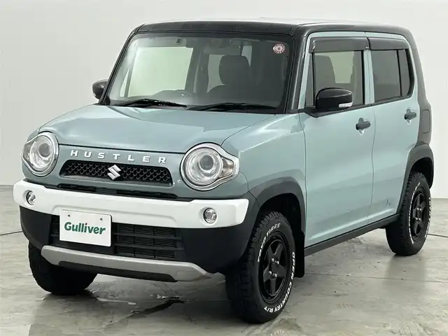 スズキ ハスラー タフワイルド 福岡県 2018(平30)年 3.5万km オフブルーメタリック/ブラック 2トーン リフトアップ　/社外ナビ（フルセグＴＶ）　/バックカメラ　/ＥＴＣ　/デュアルカメラブレーキサポート　/衝突被害軽減ブレーキ　/レーンキープ　/ハーフレザー　/シートヒーター　/社外１４インチＡＷ　/ホワイトレタータイヤ