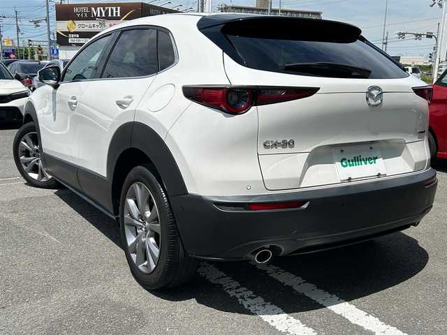 マツダ ＣＸ－３０ 20S Lパッケージ 徳島県 2019(令1)年 2.9万km スノーフレイクホワイトパールマイカ 純正ナビ/（AM/FM/BT/TV/HDMI）/全周囲カメラ/前後コーナーセンサー/ETC/LEDヘッドライト/前後ドライブレコーダー/前席シートヒーター/ステアリングヒーター/プッシュスタート/スマートキー/クルーズコントロール/オートホールド/純正フロアマット