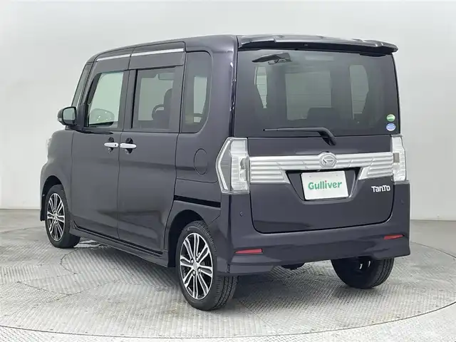 ダイハツ タント カスタム RS トップED SA Ⅲ 道央・札幌 2018(平30)年 2.2万km ナイトシャドーパープルクリスタルM ・４WD/・寒冷地仕様/・純正SDナビ/　CD/DVD/SD/BT/フルセグ/・フリップダウンモニター/・全方位カメラ/・スマートアシスト３/・レーンキープアシスト/・オートハイビーム/・リアコーナーセンサー/・プラズマクラスター/・フロントデアイサー/・両側パワースライドドア/・ハーフレザーシート/・D席シートヒーター/・キセノンヘッドライト/・フォグライト/・オートライト/・プッシュスタート/・スマートキー/・純正エンジンスターター/・純正フロアマット/・ドアバイザー