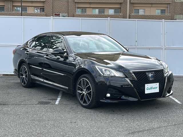 トヨタ クラウン ハイブリッド アスリートS Four JフロンティアLTD 秋田県 2018(平30)年 3.7万km ブラック メーカーナビ　/　CD　DVD　フルセグ　SD再生　Bluetooth/バックカメラ/セーフティーセンス/レーダークルーズ/車線逸脱警報/オートハイビーム/ETC/ドライブレコーダー/前席パワーシート/前席シートヒーター/電動チルトステアリング/左右独立オートエアコン/コーナーセンサー/パーキングアシスト/純正17インチアルミ車載/電動格納ミラー