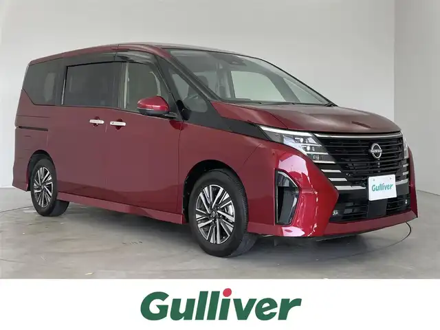 日産 セレナ ハイウェイスター V 埼玉県 2023(令5)年 1.2万km 赤 プロパイロット/　衝突軽減ブレーキ/レーンキープアシスト/　レーダークルーズコントロール/オートハイビーム/　クリアランスソナー/ブラインドスポットモニター/　パーキングアシスト/純正メーカーディスプレイナビ/　フルセグ/ＢＴ/カープレイ/USB/アラウンドビューモニター/デジタルインナーミラー/ステアリングスイッチ/パドルシフト/ETC2.0/両側パワースライドドア/ハンズフリースライドドア/ドライブレコーダー(ナビ連動)/ワイヤレス充電/アイドリングストップ/スマートキー/プッシュスタート/LEDヘッドライト/オートライト/フォグライト/電動格納/ウィンカーミラー/純正フロアマット