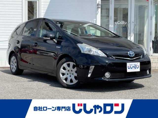 トヨタ プリウス α S Lセレクション 富山県 2013(平25)年 9.1万km ブラック (株)IDOMが運営する【じしゃロン富山店】の自社ローン専用車両になります。こちらは現金またはオートローンご利用時の価格です。自社ローンご希望の方は別途その旨お申し付け下さい/前後ドライブレコーダー/純正ナビ/フルセグテレビ/ETC/HID/オートライト/プッシュスタート/スマートキー/スペアキー1本