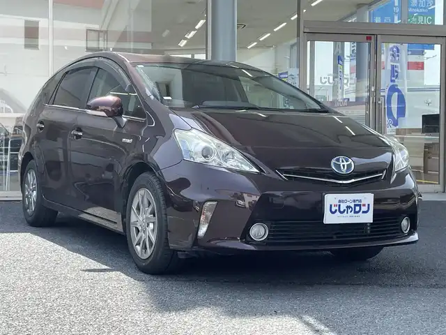 トヨタ プリウス α S チューンブラック 岐阜県 2014(平26)年 5.5万km ブラキッシュレッドマイカ (株)IDOMが運営する【じしゃロン多治見店】の自社ローン専用車両になります。こちらは現金またはオートローンご利用時の価格です。自社ローンご希望の方は別途その旨お申付け下さい./社外ALPINEナビ9インチ/　（DVD/フルセグ/Bluetooth）/ミラー型ドラレコ/ステコン/LEDオートライト/フォグランプ/ETC/前方ドライブレコーダー