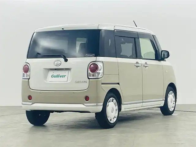 ダイハツ ムーヴ キャンバス G メイクアップ VS SAⅢ 福島県 2022(令4)年 0.8万km パールホワイトⅢ/ナチュラルベージュマイカメタリック 2トーン スマートアシストIII/・衝突回避支援ブレーキ機能/・衝突警報機能/・車線逸脱警報機能/・誤発進抑制制御機能/・先行車発進お知らせ機能/純正SDナビ/型番:NSZT-X72D/・AM/FM/CD/DVD/BT/SD/HDMI/フルセグTV/・全方位カメラ/・ETC/・ドライブレコーダー/両側パワースライドドア/アイドリングストップ/プッシュスタート/・スマートキー/・スペアキー/ステアリングスイッチ/LEDヘッドライト/・オートライト/・オートハイビーム/シートヒーター/純正フロアマット/ドアバイザー