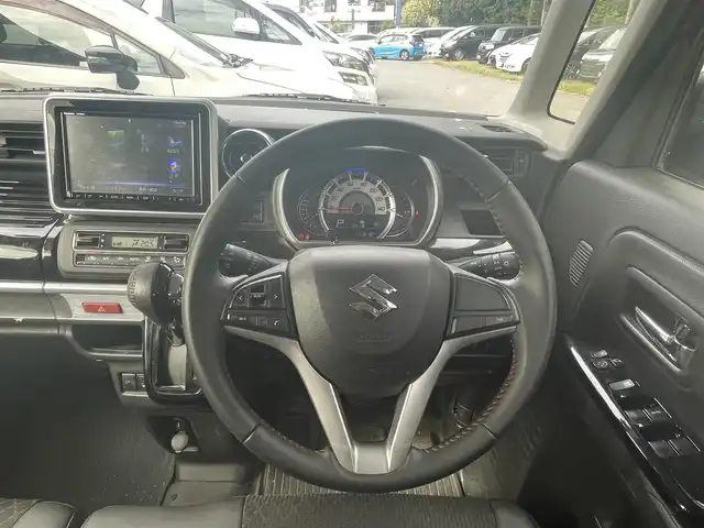 スズキ スペーシア カスタム HYBRID XS 栃木県 2018(平30)年 11.2万km フェニックスレッドパール (株)IDOMが運営する【じしゃロン宇都宮店】の自社ローン専用車両になります。こちらは現金またはオートローンご利用時の価格です。自社ローンご希望の方は別途その旨お申付け下さい/純正ナビ/アラウンドビューモニター/両側パワースライドドア/フルセグ/Ｂｌｕｅｔｏｏｔｈ/ハーフレザーシート/シートヒーター/衝突軽減ブレーキ/スマートキー/スペアキー/アイドリングストップ
