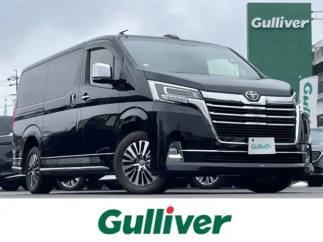 トヨタ グランエース プレミアム 愛知県 2020(令2)年 3.1万km ブラック スマートキー/プッシュスタート/デジタルインナーミラー /純正ディスプレイオーディオナビ/フルセグTV/BT/パノラミックビューモニター/純正フリップダウンモニター/ビルトイン2.0ETC/純正17インチAW/両側パワースライドドア /トヨタセーフティセンス/ブラインドスポットモニター/レーダークルーズコントロール/クリアランスソナー /黒レザーシート /前席パワーシート/前席＋2列目シートヒーター /純正フロアマット/純正ドアバイザー/オットマン/取説、保証書