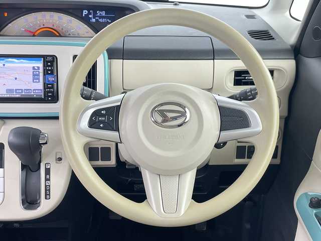 ダイハツ ムーヴ キャンバス X メイクアップ リミテッド SAⅢ 愛知県 2019(令1)年 4.7万km パールホワイトⅢ/ファインミントメタリック 2トーン 禁煙車/純正7インチナビ/（AM/FM/フルセグTV/Bluetooth/CD/DVD）/全方位カメラ/スマートアシストIII/・衝突軽減ブレーキ/・レーンキープアシスト/・オートマチックハイビーム/・誤発進抑制機能/ETC/両側パワースライドドア/アイドリングストップ/オートライト/フロントフォグランプ/プッシュスタート/スマートキー/純正フロアマット/電動格納ミラー/純正ホイールキャップ/ドアバイザー/ベンチシート