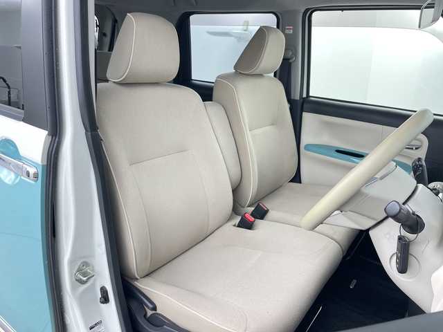 ダイハツ ムーヴ キャンバス X メイクアップ リミテッド SAⅢ 愛知県 2019(令1)年 4.7万km パールホワイトⅢ/ファインミントメタリック 2トーン 禁煙車/純正7インチナビ/（AM/FM/フルセグTV/Bluetooth/CD/DVD）/全方位カメラ/スマートアシストIII/・衝突軽減ブレーキ/・レーンキープアシスト/・オートマチックハイビーム/・誤発進抑制機能/ETC/両側パワースライドドア/アイドリングストップ/オートライト/フロントフォグランプ/プッシュスタート/スマートキー/純正フロアマット/電動格納ミラー/純正ホイールキャップ/ドアバイザー/ベンチシート