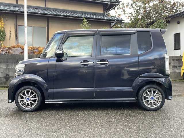 ホンダ Ｎ ＢＯＸ カスタム SSパッケージ 福井県 2014(平26)年 11.4万km プレミアムゴールドパープルパール ワンオーナー/純正8インチナビゲーション/（CD/DVD/BT）/フルセグテレビ/バックカメラ/ナビ装着スペシャルパッケージ/あんしんパッケージ/ETC/社外14インチアルミホイール/両側電動スライドドア/HIDヘッドライト/フォグランプ/電動格納ミラー/ステアリングリモコン/オートライト/プッシュスタート/スマートキー/保証書/取扱説明書