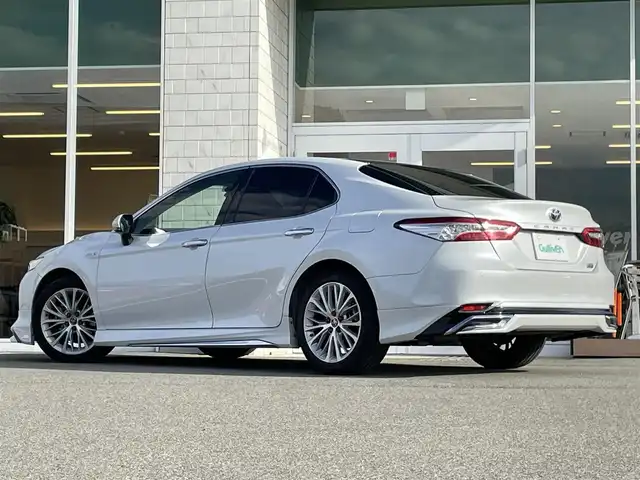 トヨタ カムリ G レザーパッケージ 兵庫県 2019(令1)年 9.6万km プラチナホワイトパールマイカ サンルーフ/純正ナビ/フルセグTV/Bluetoothオーディオ/USB端子/AUX/バックカメラ/モデリスタエアロ/ステアリングリモコン/レザーシート/シートヒーター/パワーシート/クルーズコントロール（追従）/ヘッドアップディスプレイ/ETC/オートハイビーム