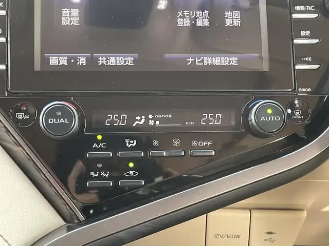 トヨタ カムリ G レザーパッケージ 兵庫県 2019(令1)年 9.6万km プラチナホワイトパールマイカ サンルーフ/純正ナビ/フルセグTV/Bluetoothオーディオ/USB端子/AUX/バックカメラ/モデリスタエアロ/ステアリングリモコン/レザーシート/シートヒーター/パワーシート/クルーズコントロール（追従）/ヘッドアップディスプレイ/ETC/オートハイビーム
