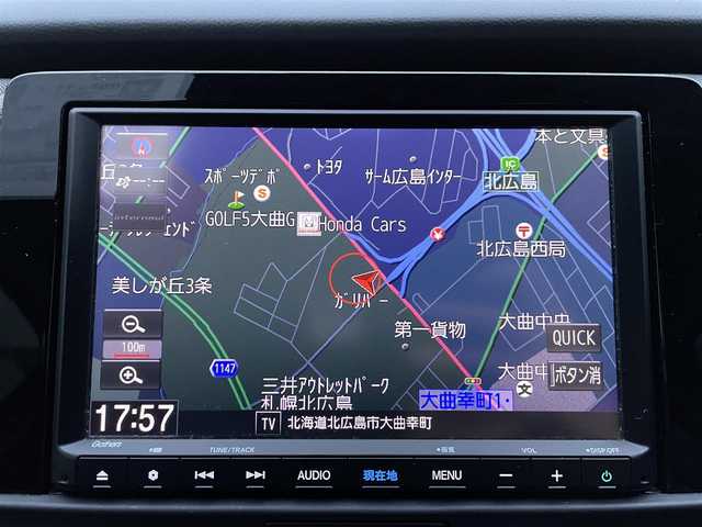 ホンダ フィット クロスター 道央・札幌 2021(令3)年 5.8万km メテオロイドグレーメタリック ・ワンオーナー/・４WD/・寒冷地仕様/・純正メモリナビ/・CD/DVD/BT/USB/SD/iPod/AUX/USB/・フルセグTV/・バックカメラ/・ビルトインＥＴＣ/・衝突軽減ブレーキ/・横滑り防止装置/・アダプティブクルーズコントロール/・アイドリングストップ/・前後コーナーセンサー/・レーンキープアシスト/・純正フロアマット/・LEDヘッドライト/・オートマチックハイビーム/・オートライト/・ドアバイザー/・プッシュスタート/・スマートキー/・保証書/・取扱説明書