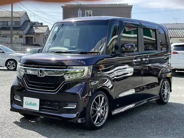 ホンダ Ｎ ＢＯＸ カスタム G L ホンダセンシング 熊本県 2018(平30)年 6.2万km プレミアムベルベットパープル・パール ホンダセンシング/プッシュスタート/純正ナビ/（CD・DVD・フルセグTV・BTオーディオ・SD）/バックカメラ/ビルトインETC/RAYS16インチAW/両側パワースライドドア/レーダークルーズ/LEDヘッドライト/オートライト/フォグライト/横滑り防止装置/ウィンカーミラー/純正フロアマット/ドアバイザー/新車保証書/取扱説明書/スマートスペアキー×1本